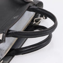 MCM Hand Bag Leather 2way Black Silver Auth 208864-7