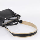 MCM Hand Bag Leather 2way Black Silver Auth 208864-9