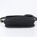 Christian Dior Trotter Canvas Shoulder Bag Black Gold Tone Auth 208865-10