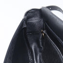 Christian Dior Trotter Canvas Shoulder Bag Black Gold Tone Auth 208865-23
