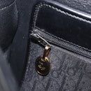 Christian Dior Trotter Canvas Shoulder Bag Black Gold Tone Auth 208865-24