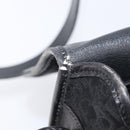 Christian Dior Trotter Canvas Shoulder Bag Black Gold Tone Auth 208865-26