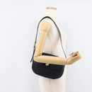 Christian Dior Trotter Canvas Shoulder Bag Black Gold Tone Auth 208865-27