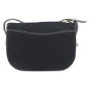 Christian Dior Trotter Canvas Shoulder Bag Black Gold Tone Auth 208865-3