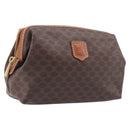 CELINE Macadam Pouch PVC Brown Gold Tone Auth 208866A-1