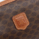 CELINE Macadam Pouch PVC Brown Gold Tone Auth 208866A-13