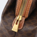 CELINE Macadam Pouch PVC Brown Gold Tone Auth 208866A-14