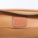 CELINE Macadam Pouch PVC Brown Gold Tone Auth 208866A-15