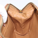 CELINE Macadam Pouch PVC Brown Gold Tone Auth 208866A-17