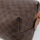 CELINE Macadam Pouch PVC Brown Gold Tone Auth 208866A-8