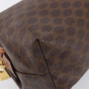 CELINE Macadam Pouch PVC Brown Gold Tone Auth 208866A-9