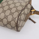 GUCCI GG Supreme Web Sherry Line Shoulder Bag PVC Beige 111 02 004 Auth 208869-12