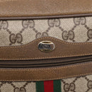 GUCCI GG Supreme Web Sherry Line Shoulder Bag PVC Beige 111 02 004 Auth 208869-15