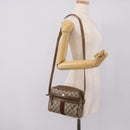 GUCCI GG Supreme Web Sherry Line Shoulder Bag PVC Beige 111 02 004 Auth 208869-22