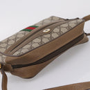 GUCCI GG Supreme Web Sherry Line Shoulder Bag PVC Beige 111 02 004 Auth 208869-6