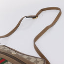 GUCCI GG Supreme Web Sherry Line Shoulder Bag PVC Beige 111 02 004 Auth 208869-8