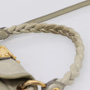 Miu Miu Matelasse Hand Bag Leather 2way Beige Gold Tone Auth 208870A-8
