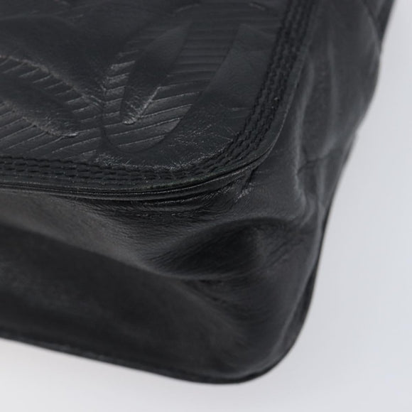 LOEWE Shoulder Bag Leather Black Auth 208871