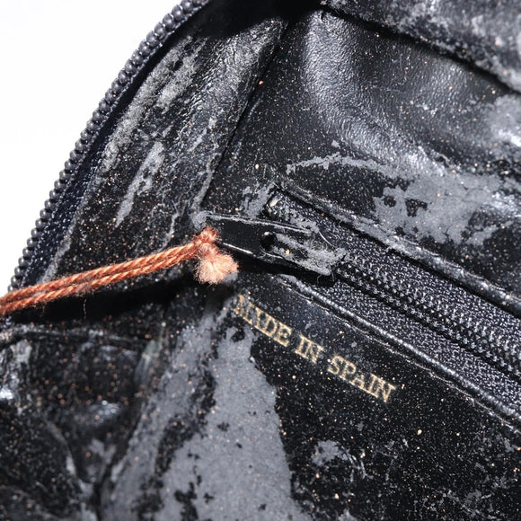 LOEWE Shoulder Bag Leather Black Auth 208871