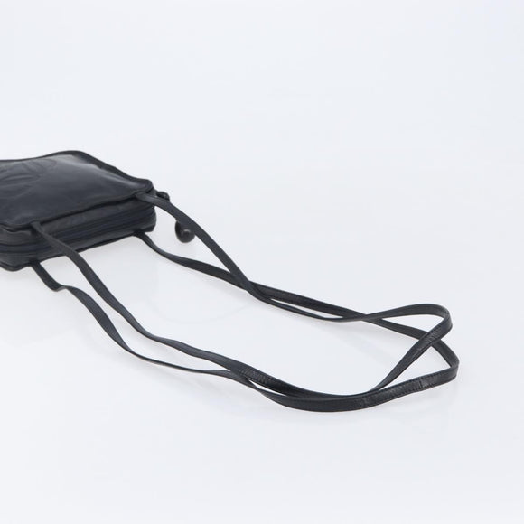 LOEWE Shoulder Bag Leather Black Auth 208871