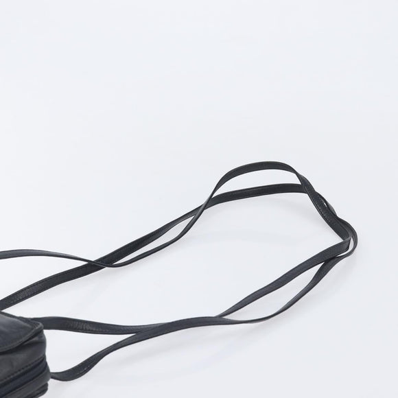 LOEWE Shoulder Bag Leather Black Auth 208871