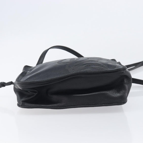 LOEWE Shoulder Bag Leather Black Auth 208871