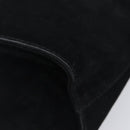 Salvatore Ferragamo Vala Hand Bag Suede Black Gold Tone Auth 208872A-9