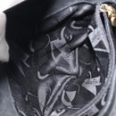 Salvatore Ferragamo Vala Hand Bag Suede Black Gold Tone Auth 208872A-20