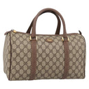 GUCCI GG Supreme Hand Bag PVC Beige Gold Tone 002 23 6842 Auth 208874-1