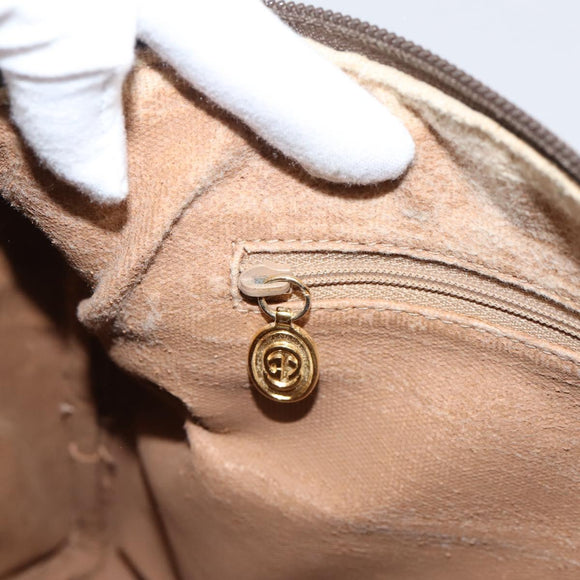 GUCCI GG Supreme Hand Bag PVC Beige Gold Tone 002 23 6842 Auth 208874