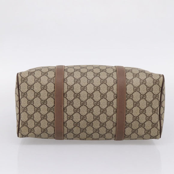 GUCCI GG Supreme Hand Bag PVC Beige Gold Tone 002 23 6842 Auth 208874
