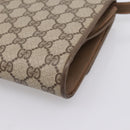 GUCCI GG Supreme Shoulder Bag PVC Beige Gold Tone Auth 208875-12