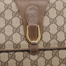GUCCI GG Supreme Shoulder Bag PVC Beige Gold Tone Auth 208875-14