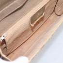 GUCCI GG Supreme Shoulder Bag PVC Beige Gold Tone Auth 208875-16