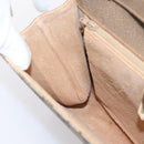 GUCCI GG Supreme Shoulder Bag PVC Beige Gold Tone Auth 208875-18