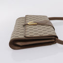 GUCCI GG Supreme Shoulder Bag PVC Beige Gold Tone Auth 208875-5