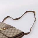 GUCCI GG Supreme Shoulder Bag PVC Beige Gold Tone Auth 208875-8