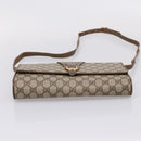 GUCCI GG Supreme Shoulder Bag PVC Beige Gold Tone Auth 208875-9