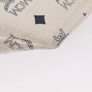 MCM Vicetos Waist Bag PVC Leather White Gold Tone Auth 208876-15