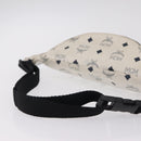 MCM Vicetos Waist Bag PVC Leather White Gold Tone Auth 208876-8