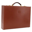 LOEWE Trunk Leather Brown Gold Tone Auth 208877A-1