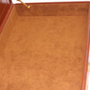 LOEWE Trunk Leather Brown Gold Tone Auth 208877A-23