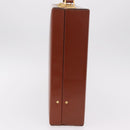 LOEWE Trunk Leather Brown Gold Tone Auth 208877A-4