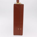 LOEWE Trunk Leather Brown Gold Tone Auth 208877A-5