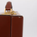 LOEWE Trunk Leather Brown Gold Tone Auth 208877A-6