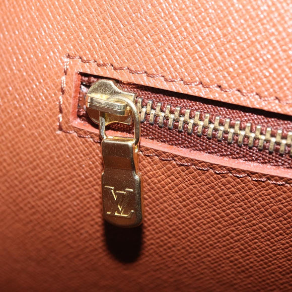 LOUIS VUITTON Epi Porte Documents Voyage Bag Zipangu Gold M54478 Auth 208878V