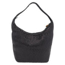 GUCCI Bamboo Shoulder Bag Leather Black Gold Tone Auth 208879V-3