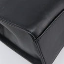 Gianni Versace Hand Bag Leather Black Gold Tone Auth 208883V-16