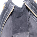 Gianni Versace Hand Bag Leather Black Gold Tone Auth 208883V-20