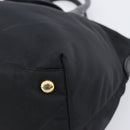 PRADA Hand Bag Nylon Black Gold Tone Auth 208887A-10